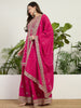 Elegant Pink Chinon Kurta Palazzo Set | Festive & Wedding Wear