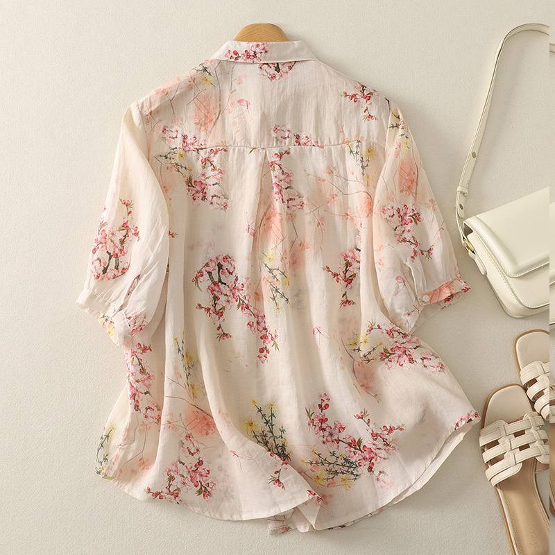 Pure Cotton Printed Half Sleeve Casual Shirt