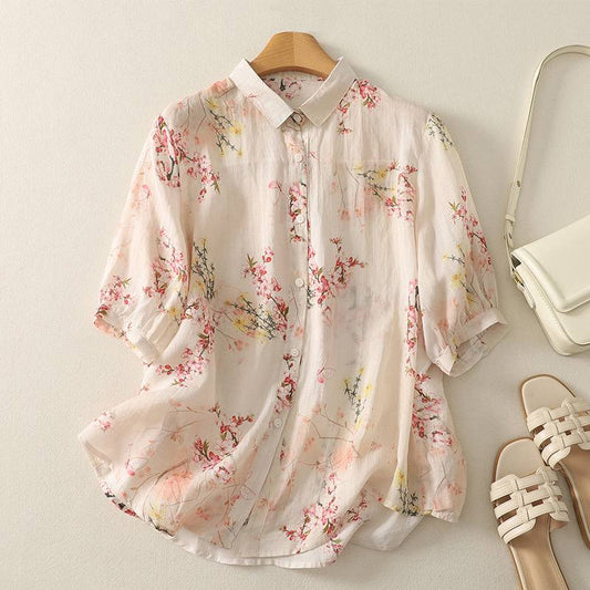 Pure Cotton Printed Half Sleeve Casual Shirt