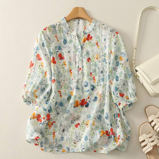 Pure Cotton Printed Half Sleeve Casual Shirt