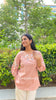 Peach Floral Cotton Top