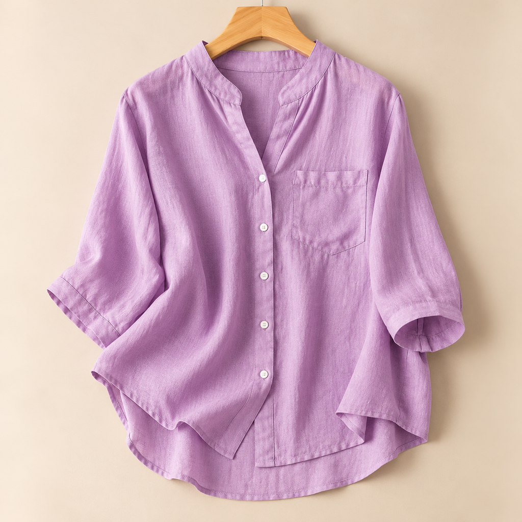 Lavender Pure Premium Cotton Shirt & Relaxed Fit Pants Co-ord Set