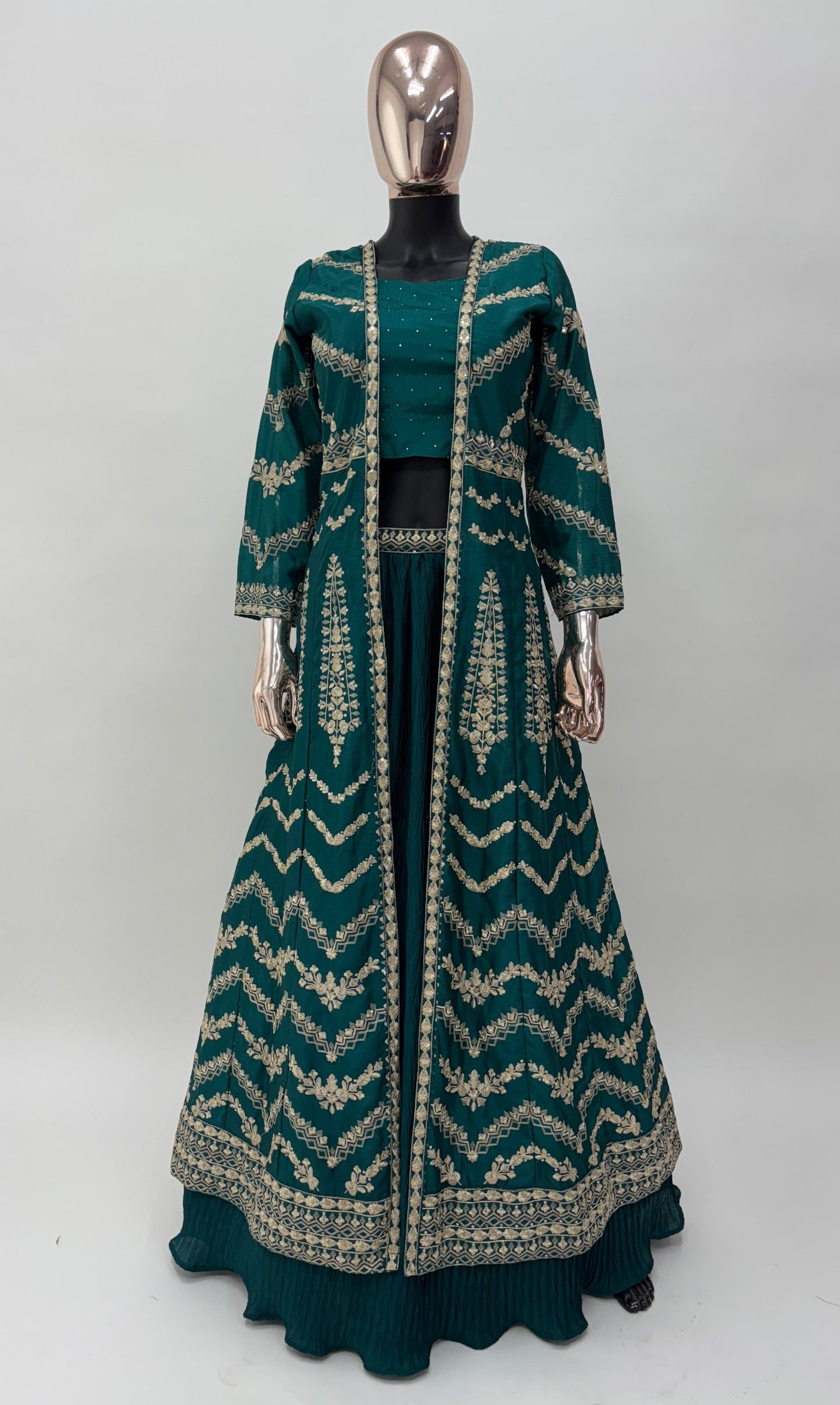 Beautiful Embroidery Work Reday To Wear Lehngha Suit