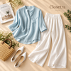 Pure Premium Cotton Shirt & Relaxed Fit Pants Co-ord Set