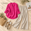 Premium Pure Cotton Shirt & Relaxed Fit Pants Co-ord Set