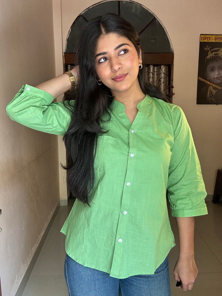 Mint Green Pure Cotton Shirt