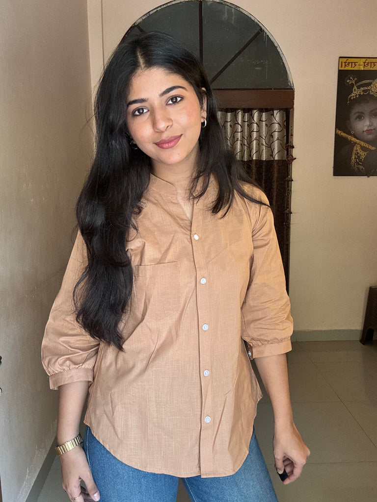 Camel Pure Cotton Shirt
