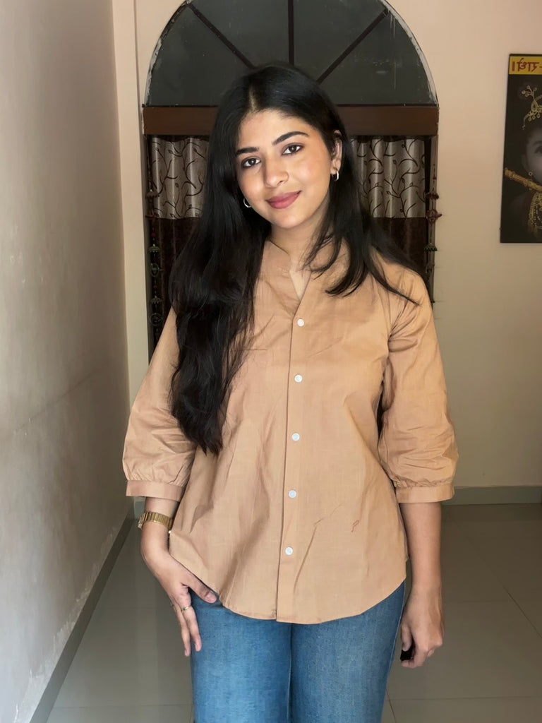 Camel Pure Cotton Shirt