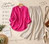 Premium Pure Cotton Shirt & Relaxed Fit Pants Co-ord Set